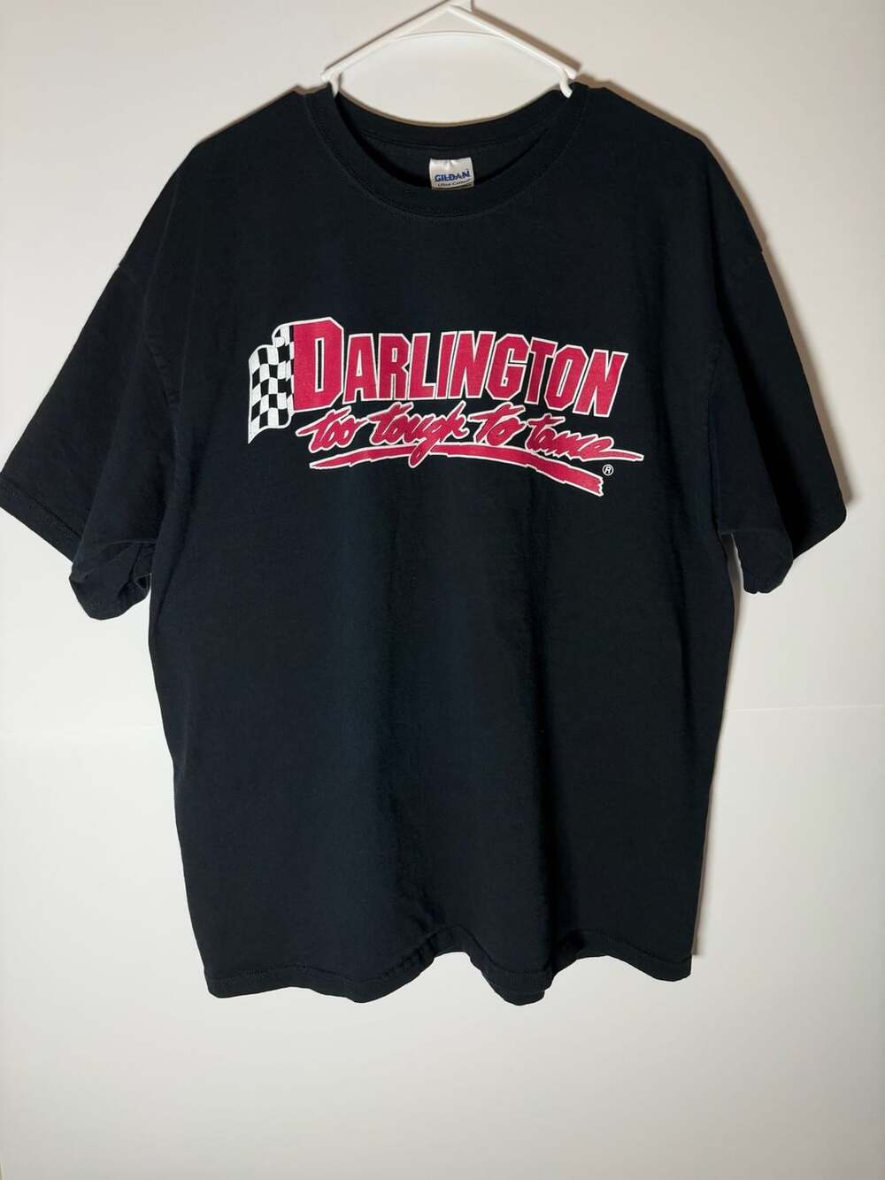 Gildan Ultra Cotton NASCAR Darlington Too Tough To Tame Graphic T-Shirt XL Black